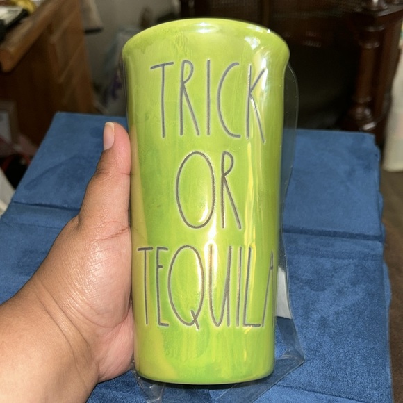 NWT Rae Dunn TRICK OR TEQUILA Tumbler. Iridescent green - Picture 4 of 7